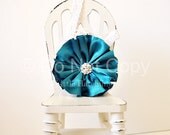 Green flower hairband headband hair clip girls infants toddlers baby photo props photography weddings