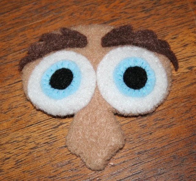 Mr. Mustache Man Felt Hair Clip