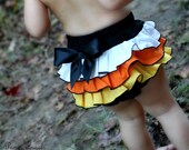 Candy Corn FULL Ruffled Bottom Bloomer/Diaper Cover 0-3mths, 3-6mths, 6-12mths, 12-18mths, 18-24mths