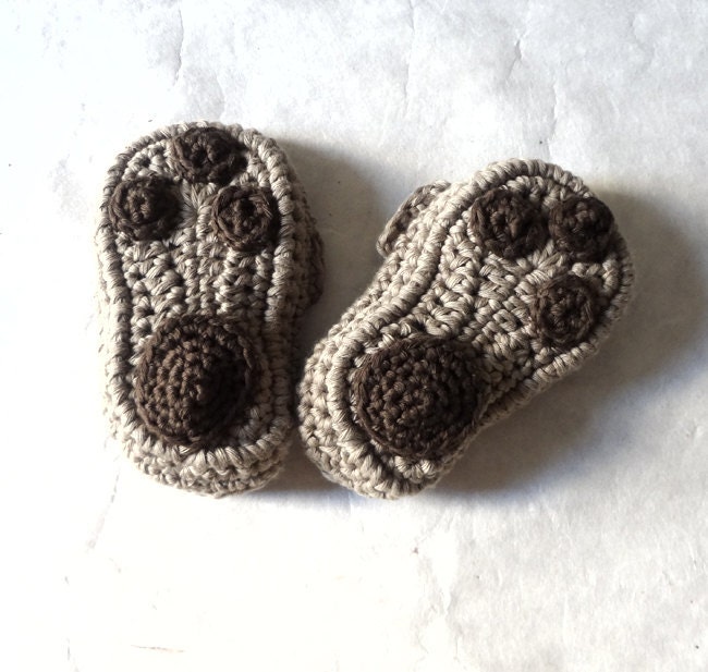 Only Newborn Available Bear Paw Baby Moccasins