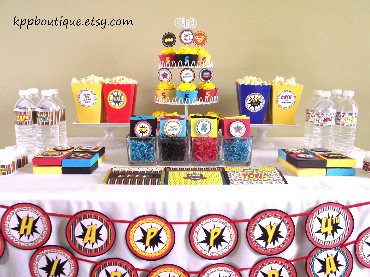 Mega Superhero Birthday  Party Package Save over 15%
