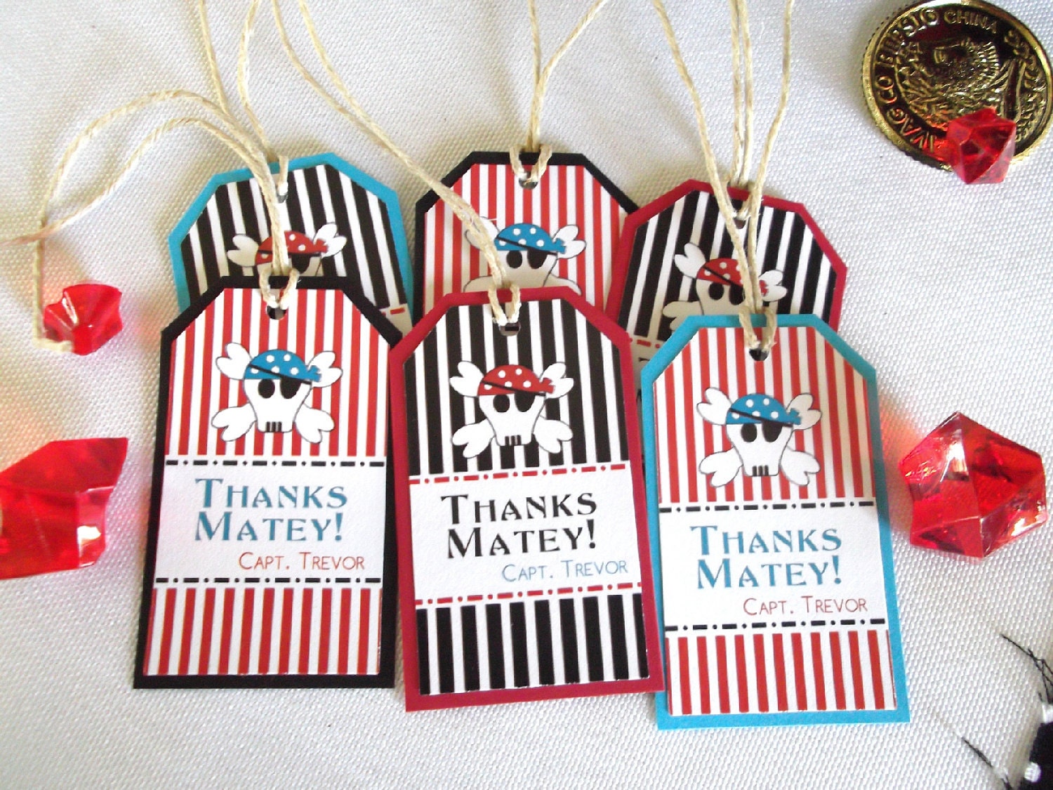 Pirate Personalized Party Favor Tags (12)