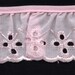 Eyelet ruffled in pink for baby couture, bedding, blankets, decor 3 yards