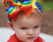 Rainbow Bow (Large Boutique with Spikes)