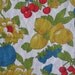 Vintage Fruit Tablecloth, 42" x 100" Cotton fabric perfect to make Grocery Bags