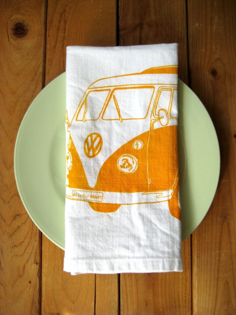 Screen Printed Organic Cotton VW Cloth Napkins