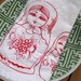 Screen Printed Organic Cotton Cloth Napkins - Eco Friendly Nesting Dolls Dinner Napkins