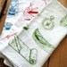 Tea Towel - Screen Printed Organic Cotton Camping Equipment Flour Sack Towel - Awesome Kitchen Towel for Dishes