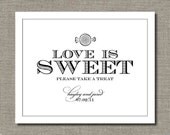 LOVE IS SWEET - Printable Wedding Poster, Table Sign or Guest Book Sign by Flair Designery Il_170x135