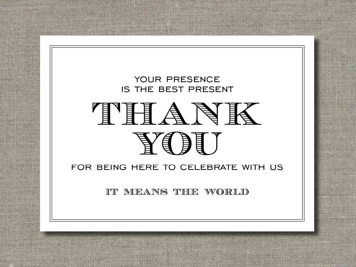 Wedding Thank You - Printable Wedding Poster, Table Sign or Guest Book Sign by Flair Designery Il_170x135