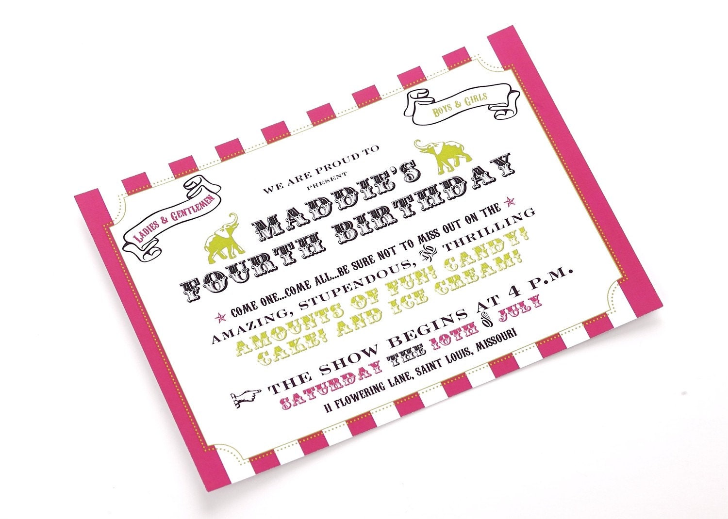 Circus Girl Party - Printable Invitation Il_570xn
