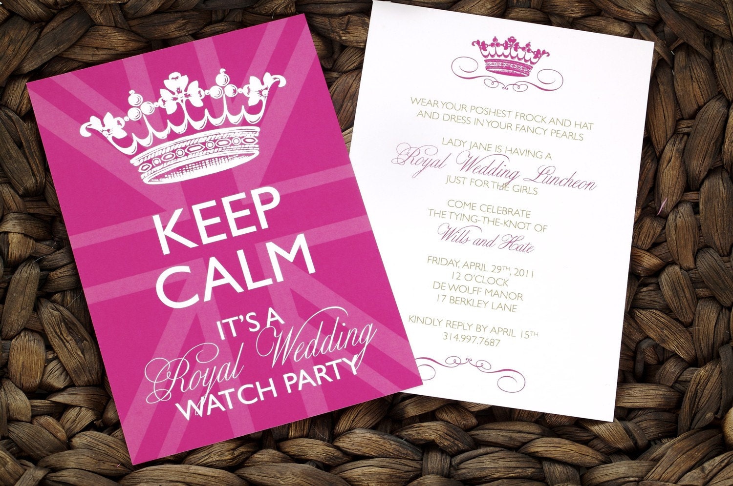 Keep Calm It's A Royal Party Invite - Set of 20 flat cards by Flair Designery Il_570xn