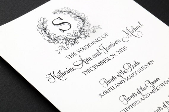Printable Wedding Program - Kate Collection by Flair Designery Il_570xn