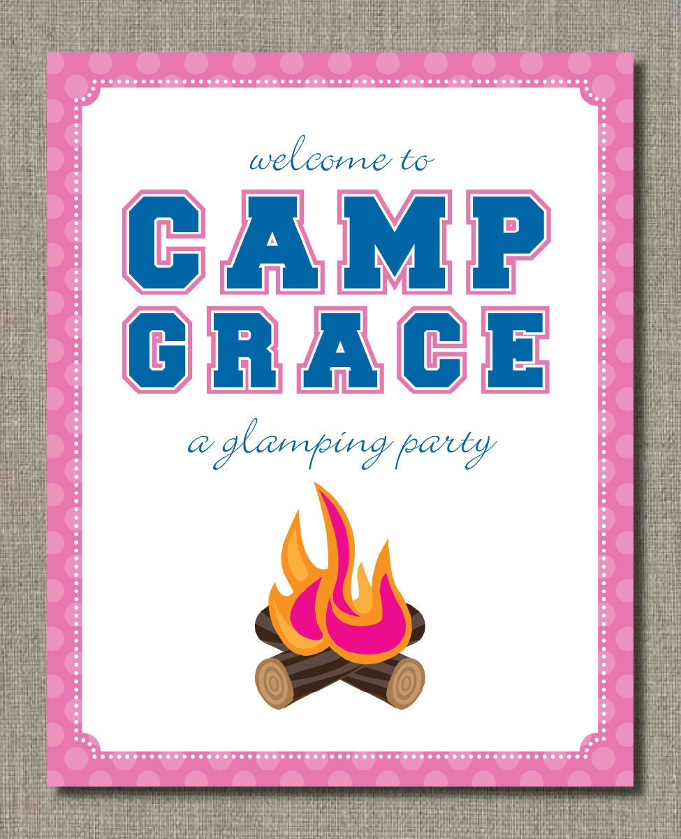 16 x 20 Glamping Poster - PRINTABLE - Glamping Girl Collection by Flair Designery Il_570xn
