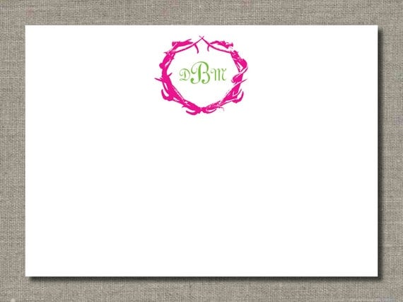 Antler Chic - Stationery Set of 12 by Flair Designery Il_570xn