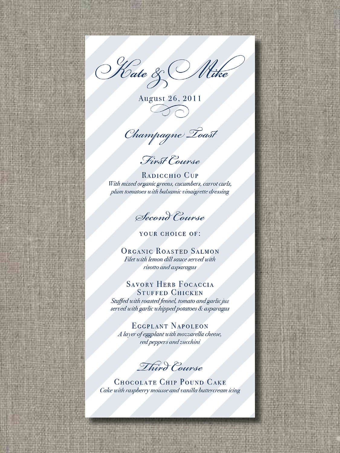 Custom Printable Menus for Weddings, Events, Parties and More - You Choose Your Patterns - AS SEEN ON Celebrations At Home and Modern Mindy Il_570xn