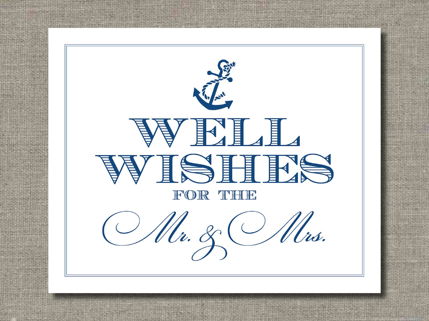 WELL WISHES - Printable Wedding Poster, Table Sign or Guest Book Sign by Flair Designery Il_570xn
