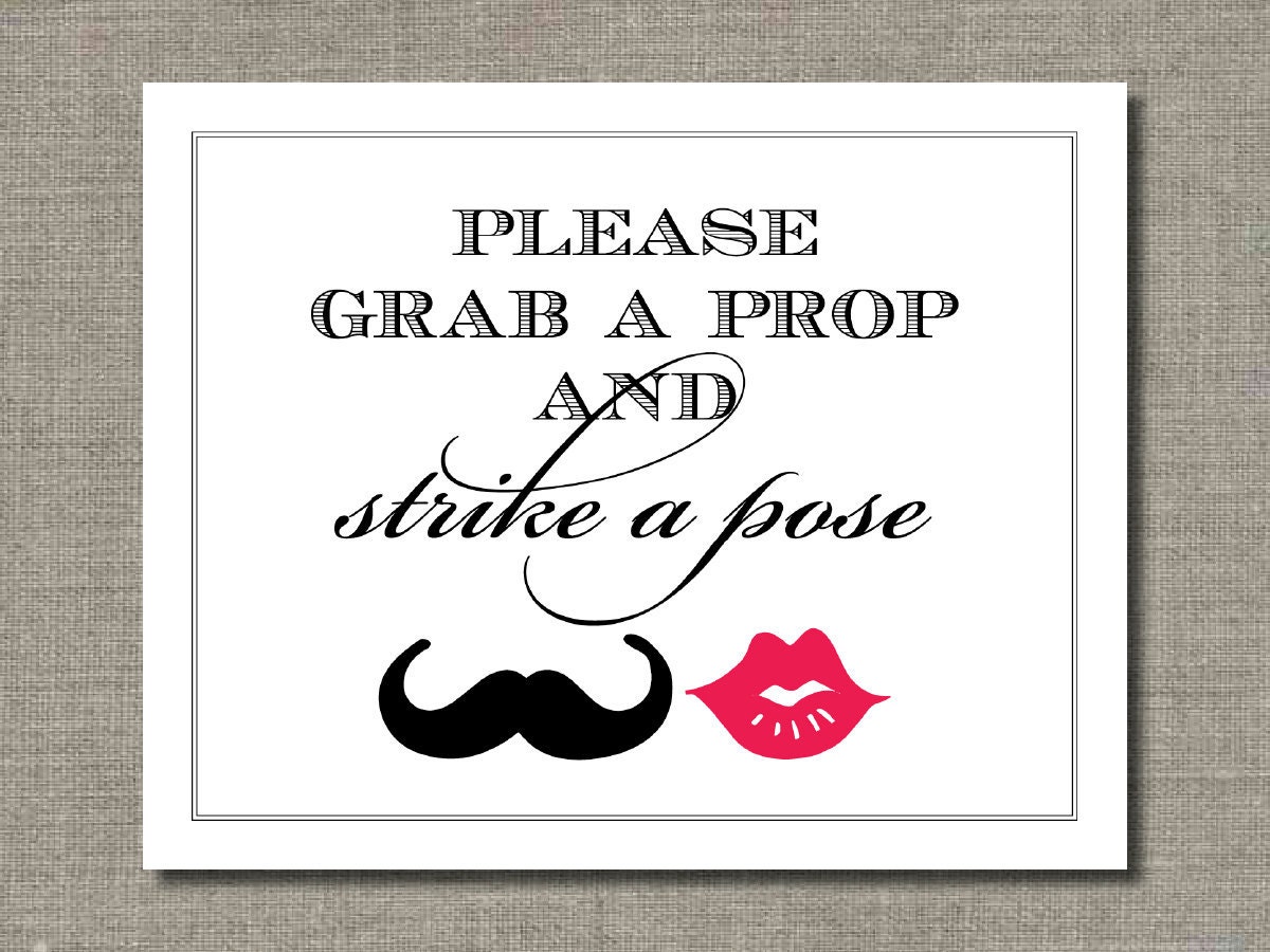 Photo Booth - Printable Wedding Poster, Bar Sign, Table Sign or Guest Book Sign by Flair Designery Il_570xn