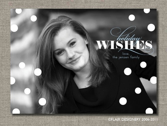 Photo Holiday Card - PRINTABLE - Glitter and Dazzle by Flair Designery Il_570xn