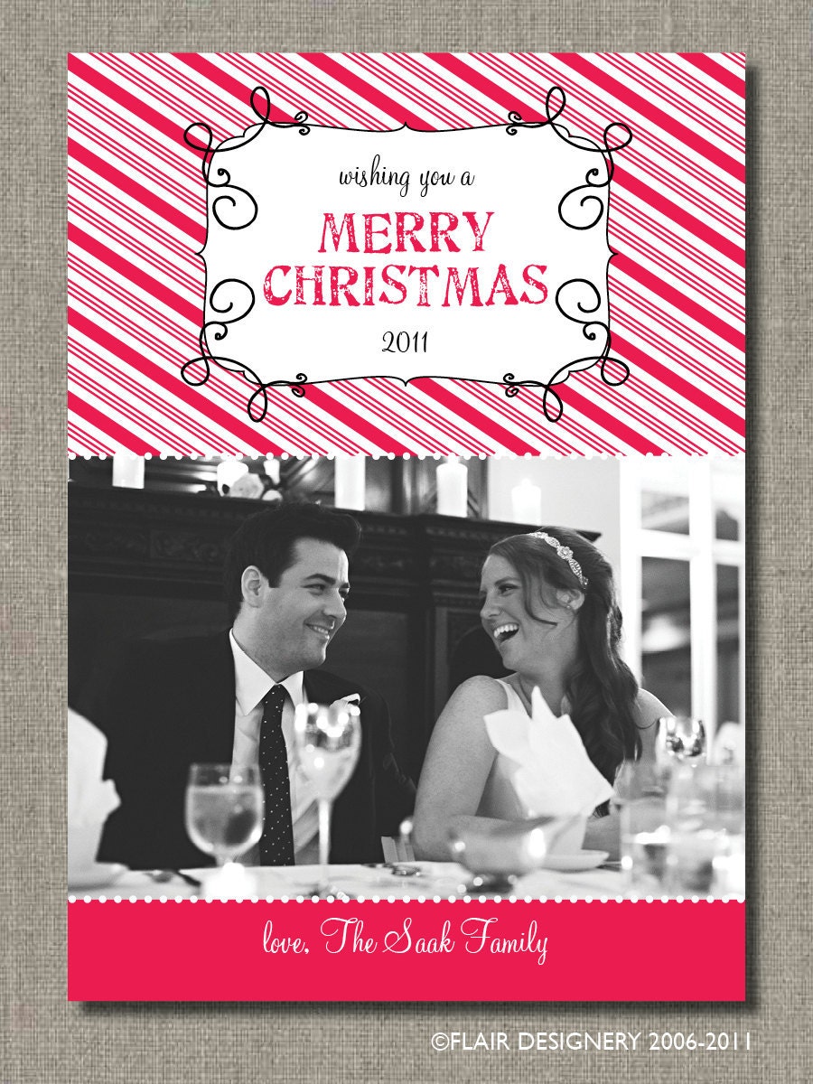 Holiday Photo Card - PRINTABLE - Sweet as Candy Canes by Flair Designery Il_570xn