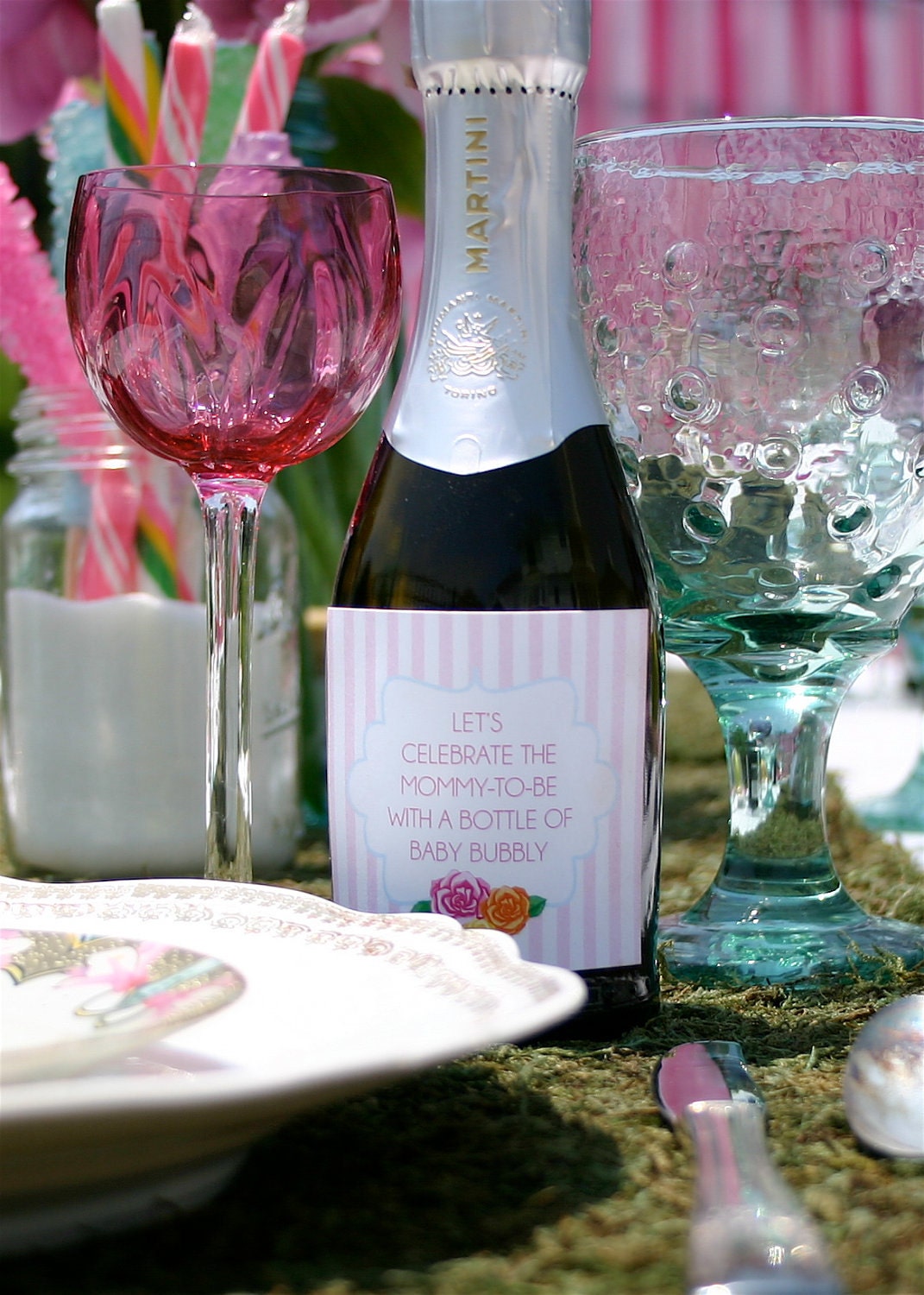 Custom Listing for Lisa Gabrielson - Mini-Champagne Bottle Labels by Flair Designery - As Seen on AMY ATLAS