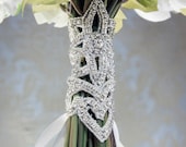 GLAMOUR  Corset Style Rhinestone and Silk Bouquet Wrap