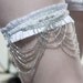 QUEEN Dupioni Silk and Beaded Pearl Garter Set LAST Set Ever