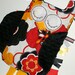Alexander Henry Kleo OWL Ribbon Tag Baby Blanket with Black Minky Blankie Lovey Lovie Baby Gift
