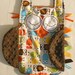 Urban Zoologie Owls Ribbon Tag Baby Blanket and Chocolate Brown Minky Blankie Lovey Lovie Baby Gift