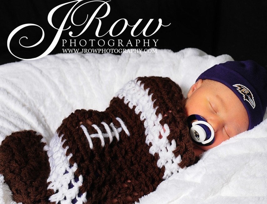Newborn Baby NFL Football Cocoon Photo Prop