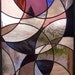Stained Glass Panel Art - Purple Dust Storm - Suncatcher Window