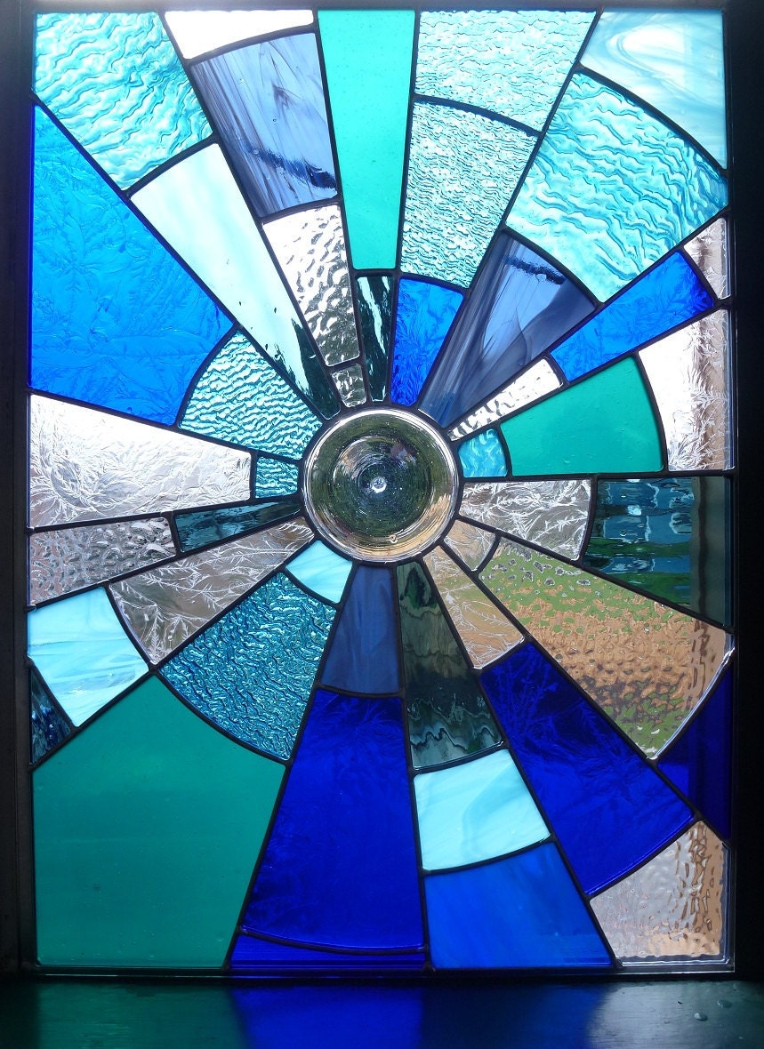 Stained Glass Panel - Midnight - Suncatcher Window