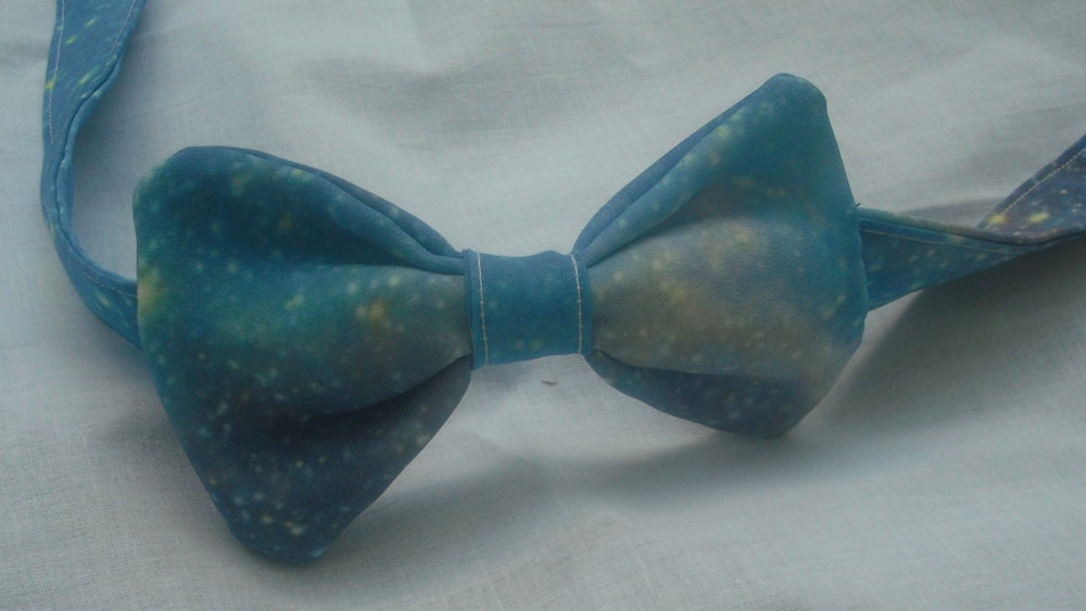 Blue Stars Bow Tie Boys Silk