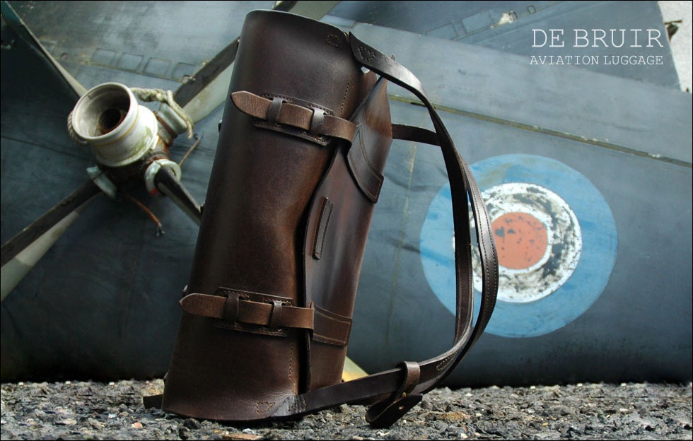 Leather Backpack // MEDIUM Size // Aircraft Cabin Bag  // Carry-on Duffel Bag // Weekend Holdall