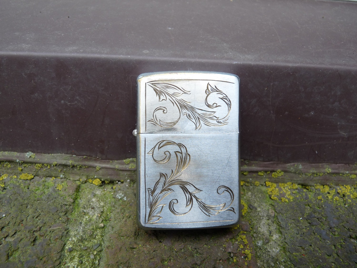 hand engraved Vintage Zippo lighter by MetalcuttersCache on Etsy