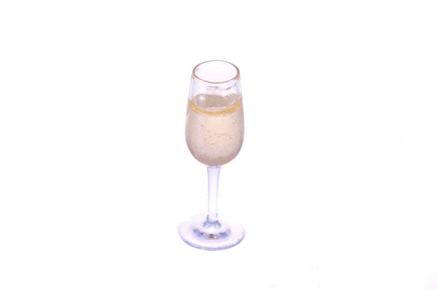 glass of white wine for one miniature food