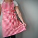 Womens Apron / hot pink houndstooth