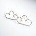 Silver Cloud Stud Earrings - Cloud Earring Studs, Minimalist Jewelry - 'Silver Lining'