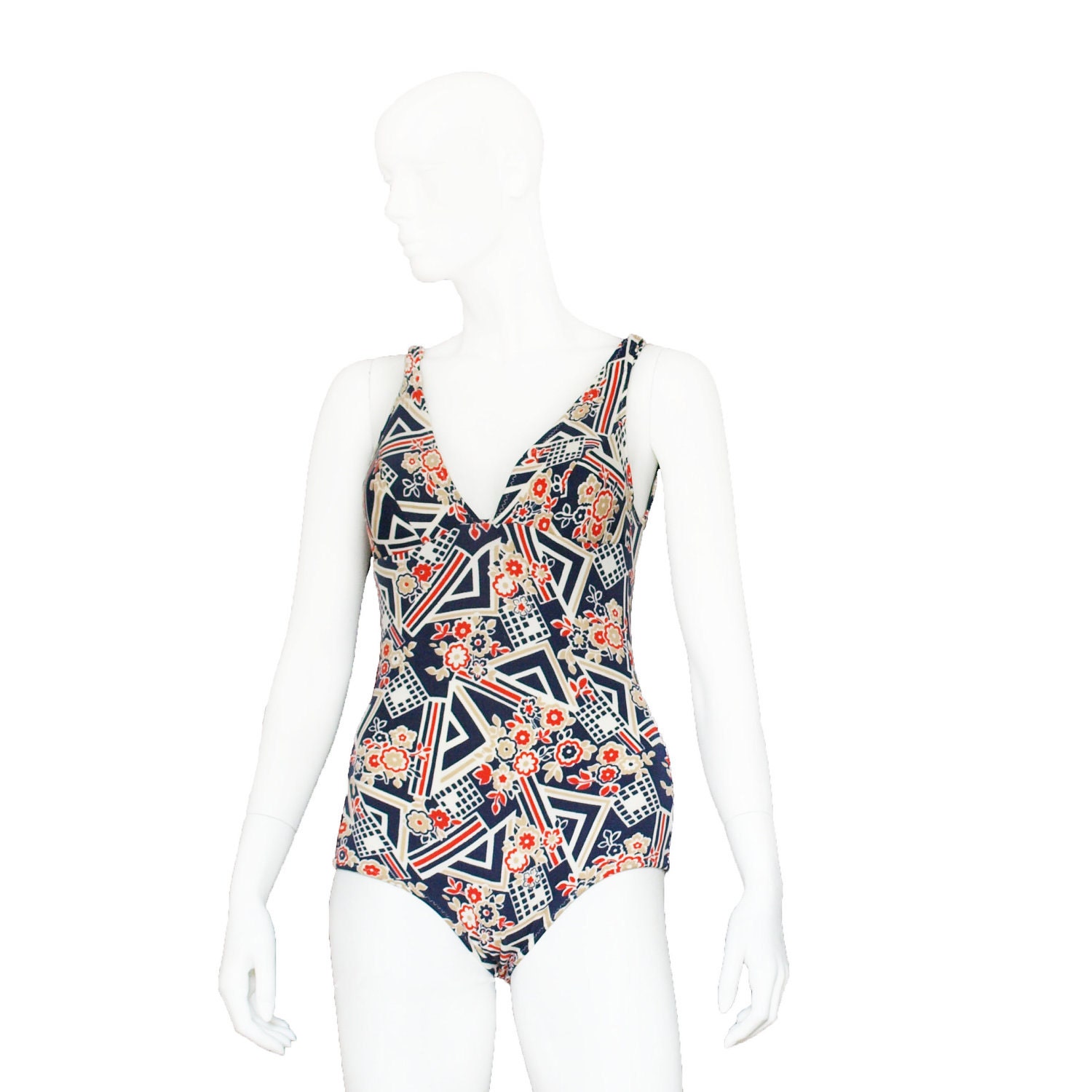 Floral Vintage Swimsuit