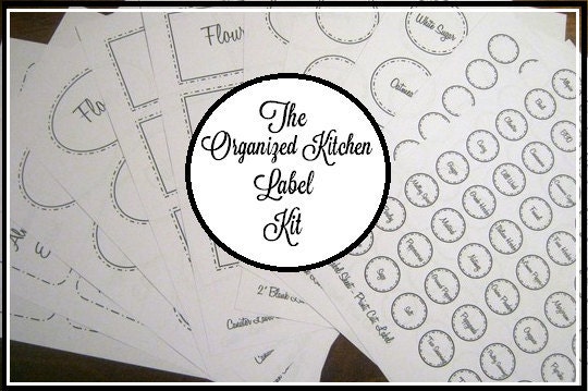 The Organized Kitchen Label Kit - 11 documents
