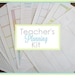 INSTANT DOWNLOAD Teacher's Planning Kit - 8 documents