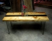 Salvaged floor beam table/desk