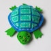 Red-Belly Turtle Stuffed Creature - Cute Soft Sculpture Reptile Animal - Wool Felt Stuffed Animal