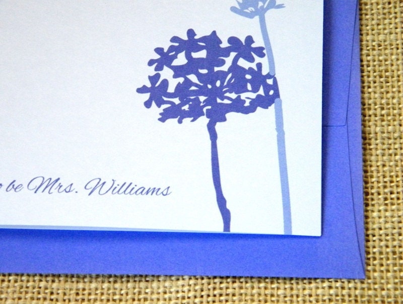 Soon to be Mrs. Personalized Custom Stationery Stationary - Queen Anne - Gift for bridal showers, engagement, wedding, thank you cards
