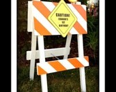 Construction Barricade Personalized Birthday Party Sign Il_170x135