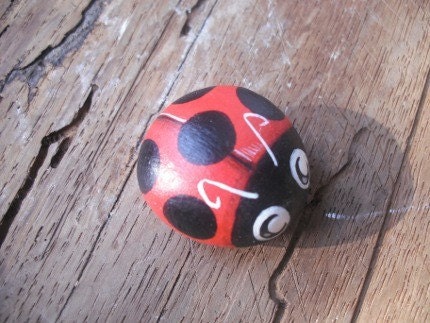 Ladybug Painted Rock