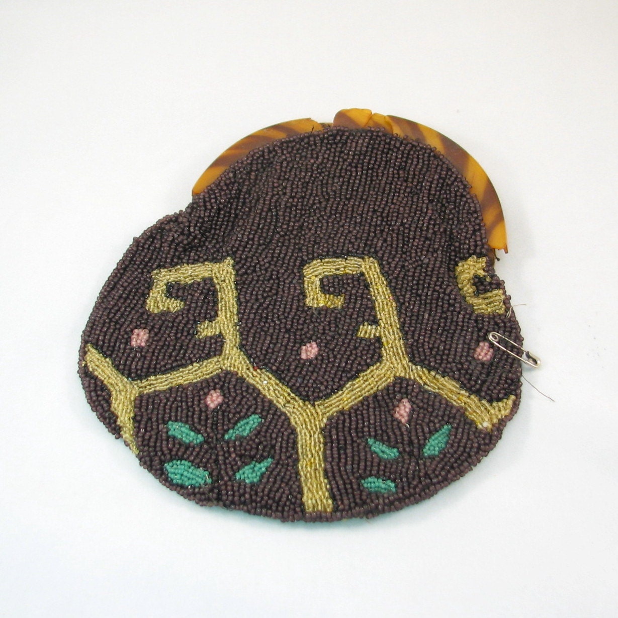 Vitnage Abstract Beaded Purse