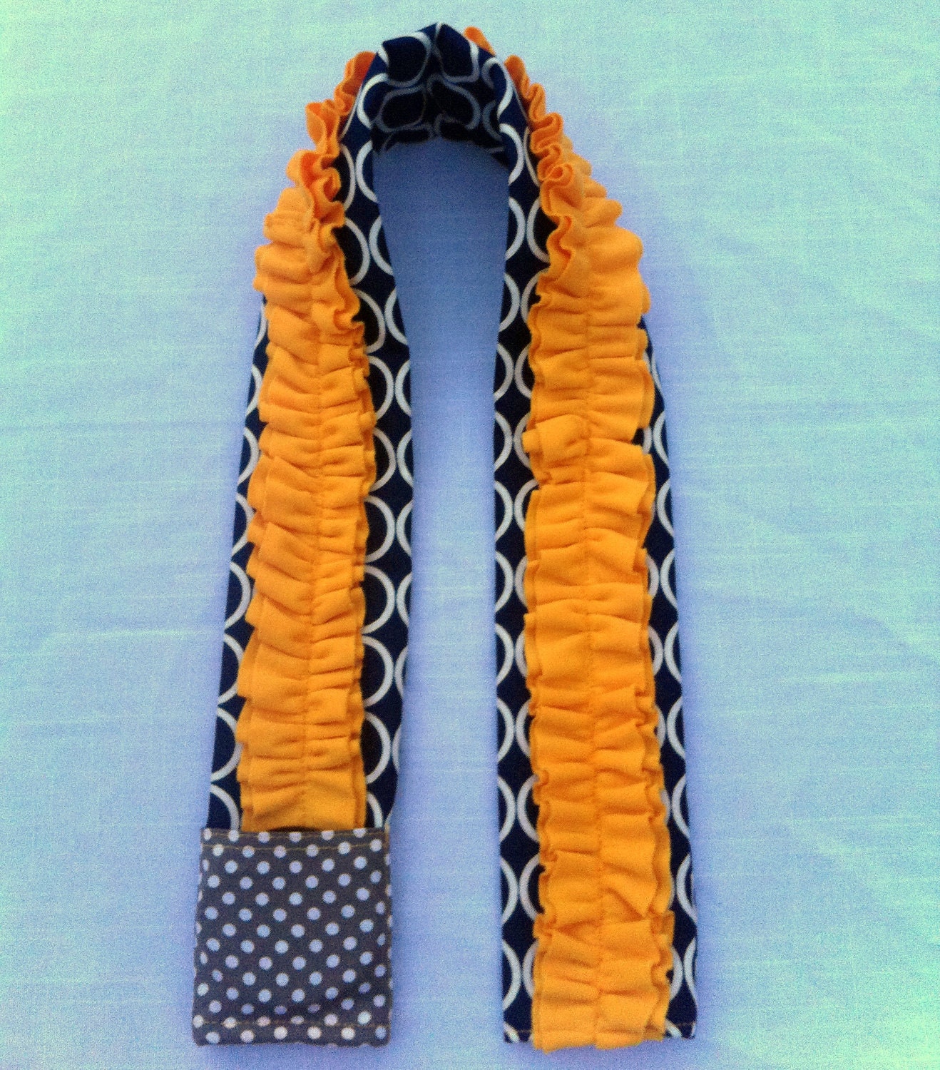 Padded, Ruffled, Camera Strap Cover with Lens Cap Pocket-Custom Colors