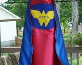 Custom Embroidered Wonder Girl Superhero Cape