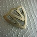 Vintage Shield Letter N Brooch